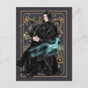 Anime Professor Severus Snape Seated Postcard