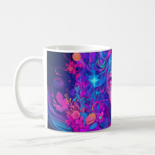 Anime Psychedelic Style  Coffee Mug (Left)