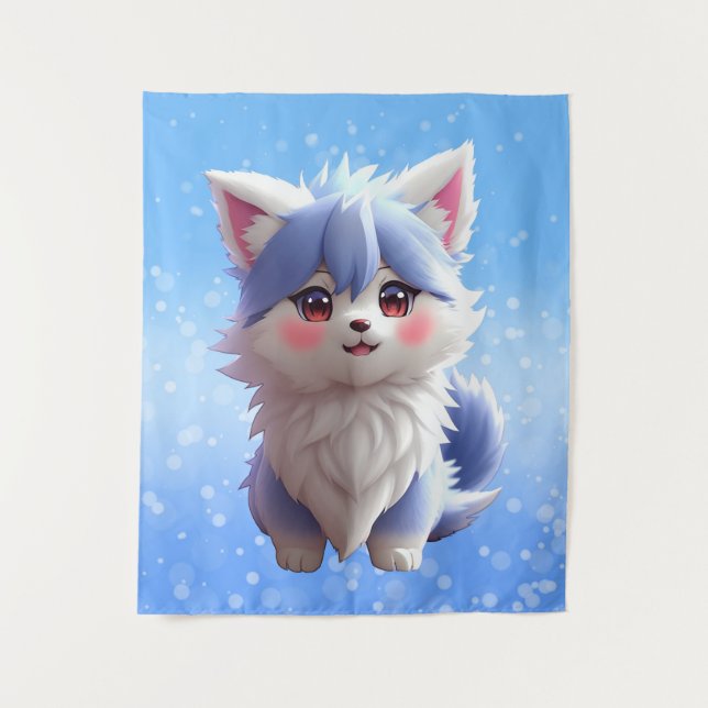 Anime puppy  tapestry (Front)