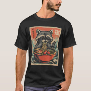Anime Raccoon Ramen Japanese Funny Kawaii Gift Men T-Shirt