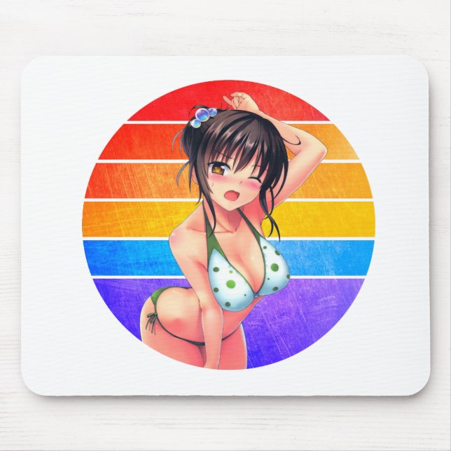 Anime Rainbow Mouse Mat (Front)