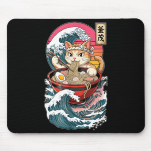 Anime Ramen Cat Japanese Art Gifts For Men Women Mouse Mat