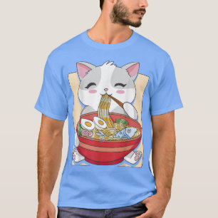 Anime Ramen Cat Otaku Aesthetic T-Shirt