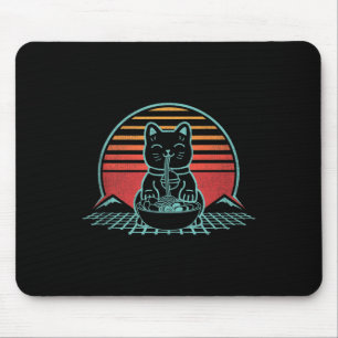 Anime Ramen Cat Retro Japanese Noodles Aesthetic K Mouse Mat