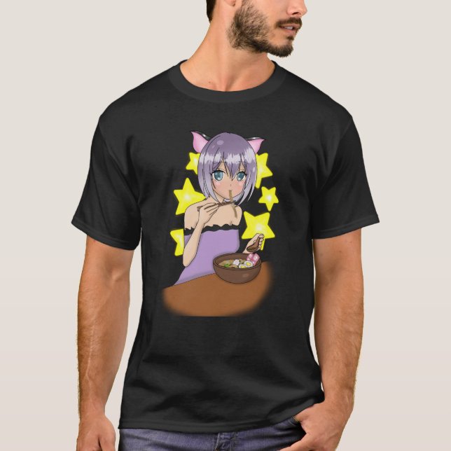 anime ramen girl T-Shirt (Front)
