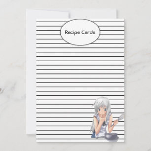 Anime Recipe Cards