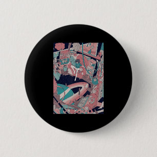 Anime Retro 90s Lofi Girl Aesthetic Japanese Otaku 6 Cm Round Badge