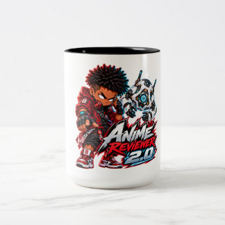 Anime Reviewer 2.0 Anime Boss King Two-Tone Coffee Mug