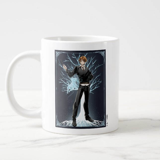 Anime Ron Weasley's Jack Russell Terrier Patronus Large Coffee Mug (Left)
