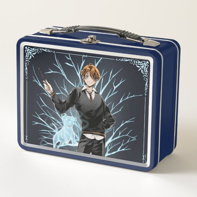 Anime Ron Weasley's Jack Russell Terrier Patronus Metal Lunch Box (Front)