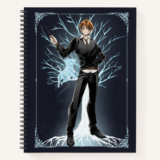 Anime Ron Weasley's Jack Russell Terrier Patronus Notebook (Front)