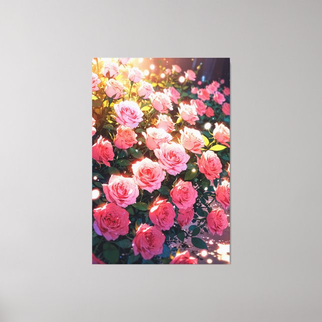 Anime roses Stretched Canvas Print (Front)