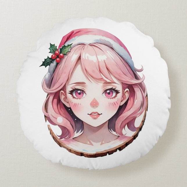 Anime  round cushion (Front)