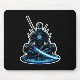 Anime Samurai Gamer Warrior Sci-fi Cyber Punk Futu Mouse Mat