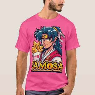Anime Samurai Samosa Lover Art T-Shirt