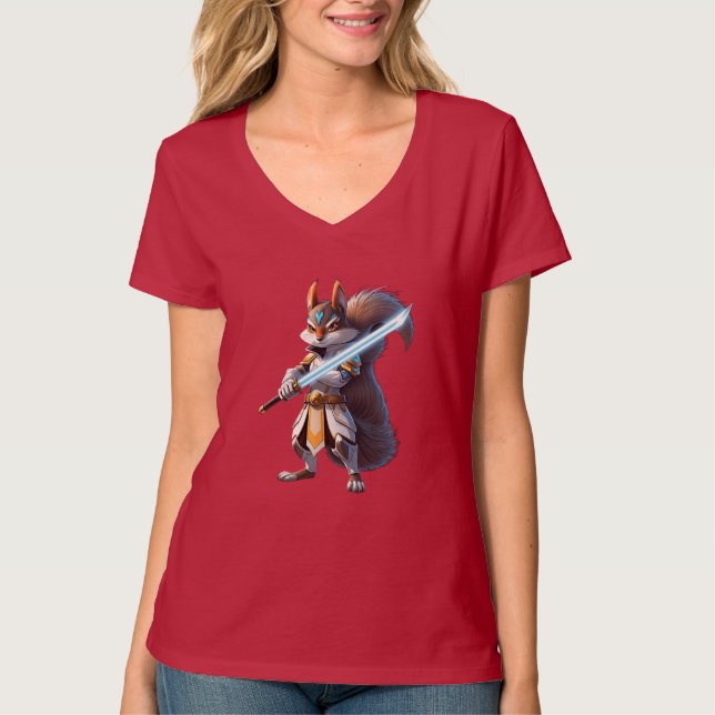 Anime Samurai Squirrel Warrior T-Shirt (Front)