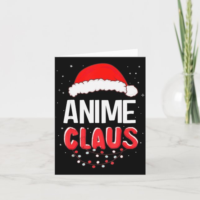 Anime Santa Claus Christmas Matching Costume  Card (Front)
