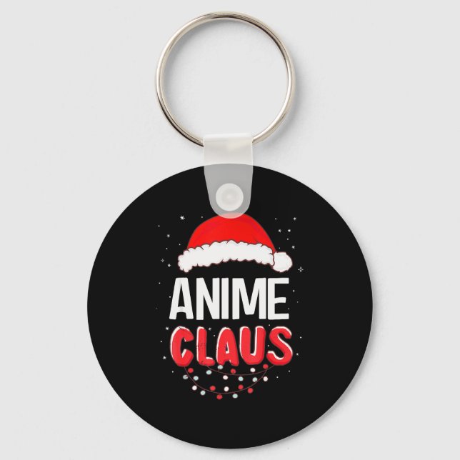 Anime Santa Claus Christmas Matching Costume  Key Ring (Front)