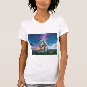 Anime scenery starry sky sunset T-Shirt
