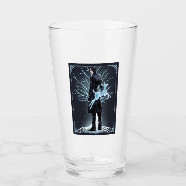 Anime Severus Snape's Doe Patronus Glass (Front)