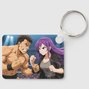Anime Showdown: Fighter vs Heroine Key Ring