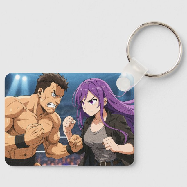 Anime Showdown: Fighter vs Heroine Key Ring (Front)