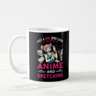 Anime Sketching Girl Otaku Teen Japanese Comic Fan Coffee Mug