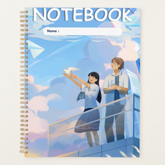 Anime Sky "Notebook" | Peaceful Student Moments Planner (Front)