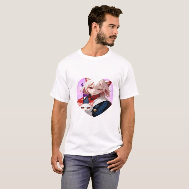  Anime Soul & Feline Eyes T-Shirt (Front Full)