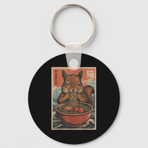 Anime Squirrel Ramen Japanese Kawaii Gifts For Men Key Ring