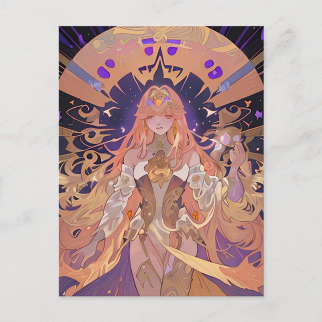 Anime Stained Glass  Postcard (Front)