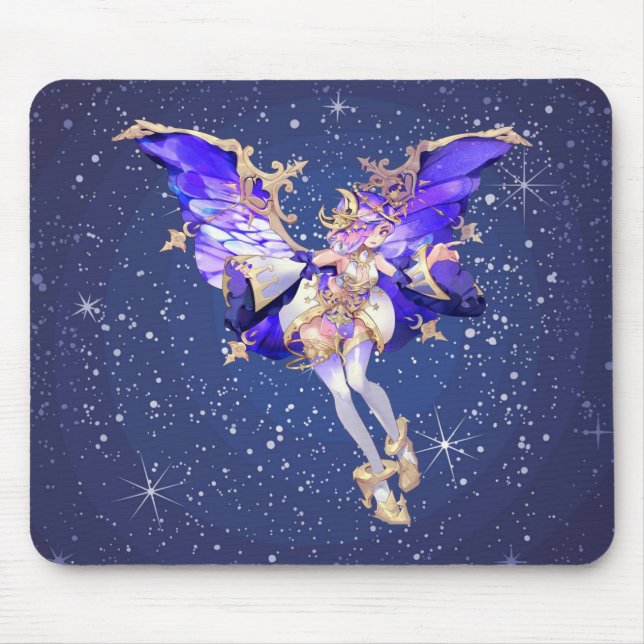 Anime Starry Angel Mouse Mat (Front)
