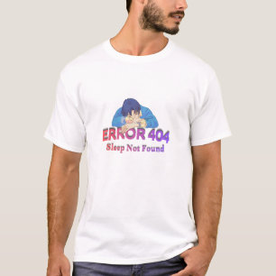 Anime sticker t-shirt with the phrase Error 404