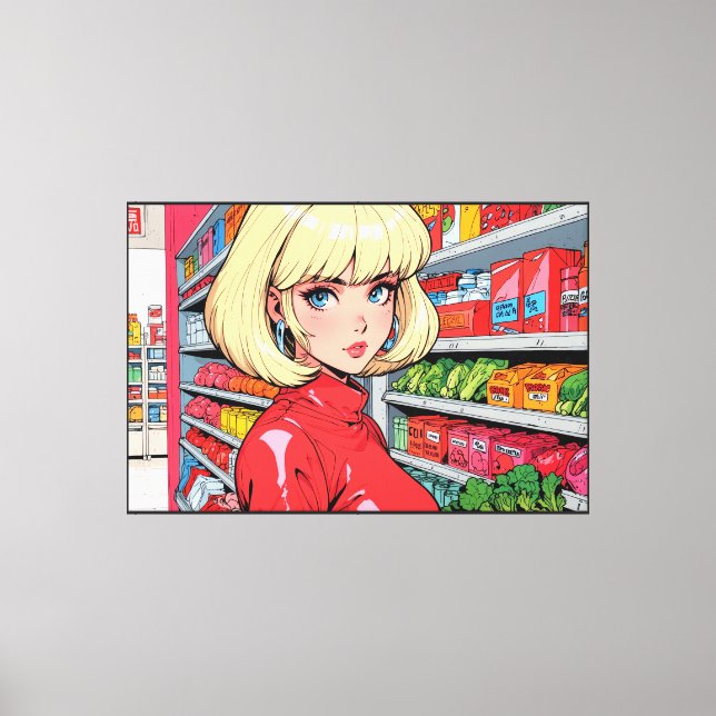 Anime Stretched Canvas Print (Front)
