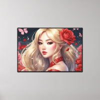 Anime Stretched Canvas Print