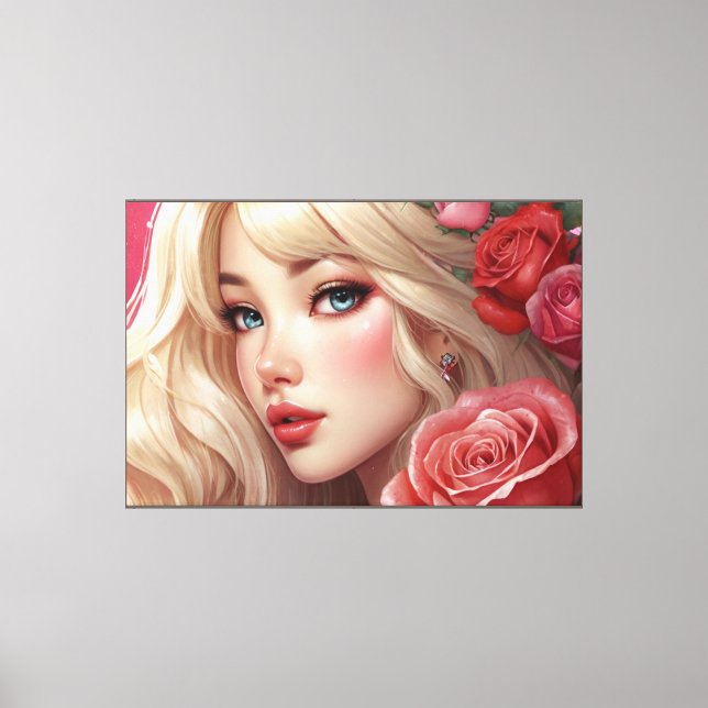 Anime Stretched Canvas Print (Front)