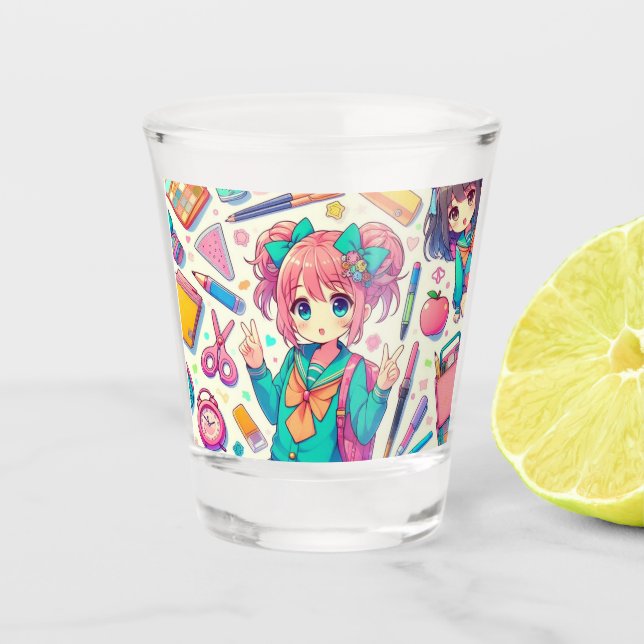 anime student shot glass (Front)