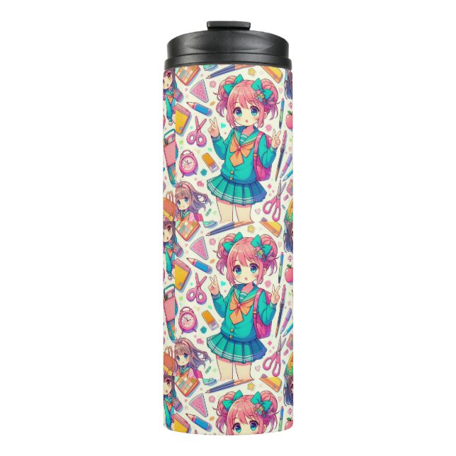 anime student thermal tumbler (Front)