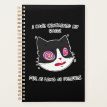 Anime Style Cat With Crazy Eyes and Text