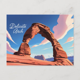Anime Style Delicate Arch, Arches National Park  Postcard