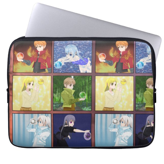Anime Style Elements Laptop Sleeve (Front)