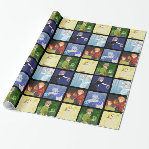 Anime Style Elements Wrapping Paper