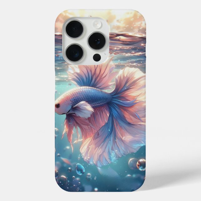 Anime style pearly halfmoon betta fish Case-Mate iPhone case (Back)