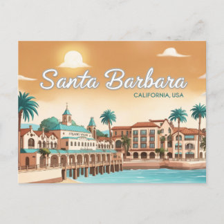 Anime Style Santa Barbara, California, USA Postcard