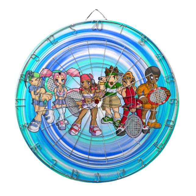 Anime Tennis Characters Dartboard (Front)