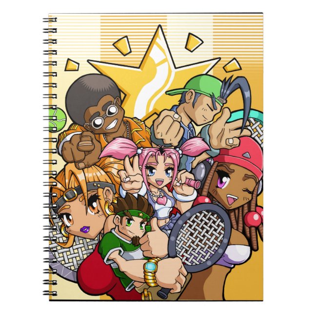 Anime Tennis Characters Notebook (Front)