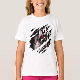 Anime Tiger Eyes Through Scratch T-Shirt