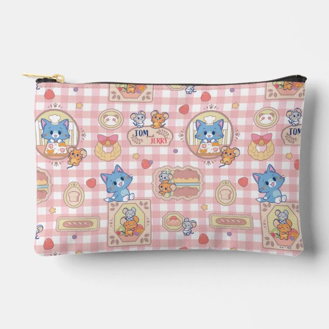 Anime Tom and Jerry Bakery Pattern Accessory Pouch (Front)