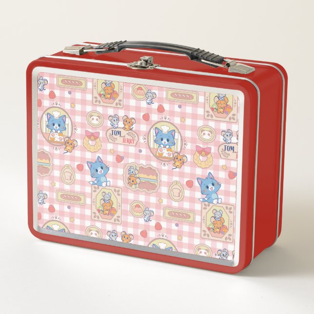 Anime Tom and Jerry Bakery Pattern Metal Lunch Box (Front)