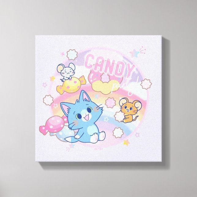 Anime Tom and Jerry Candy Party Canvas Print (Front)